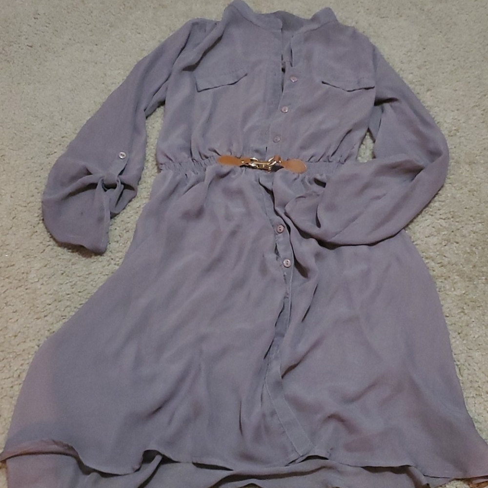 BUTTON UP BUCKLE DRESS